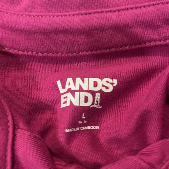 Lands end women’s cotton  polo short sleeve shirt size large. - Picture 3 of 6